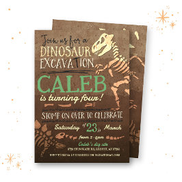 Dinossaur Dig Paleontólogo Convite de Aniversário