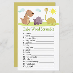 Dinossaur Jogo da palavra do bebê