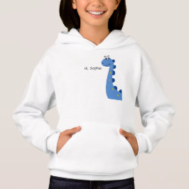 Dinossauro Azul Fofo - Nome Personalizado Sophia