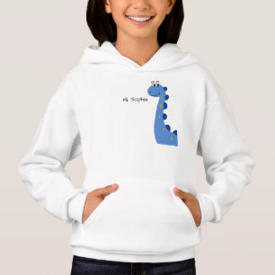 Dinossauro Azul Fofo - Nome Personalizado Sophia