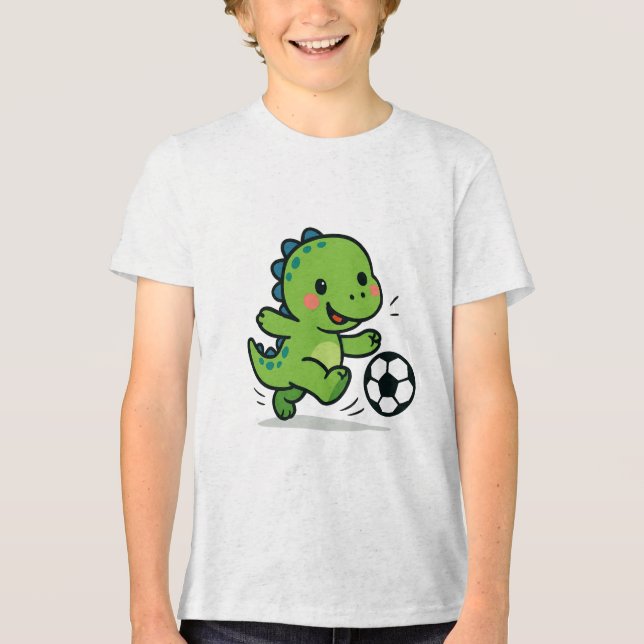 Dinossauro Bonito Jogando Camisa De Futebol (Frente)