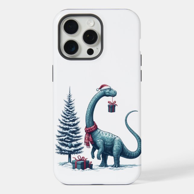 dinossauro Brontossauro de Natal (Verso)