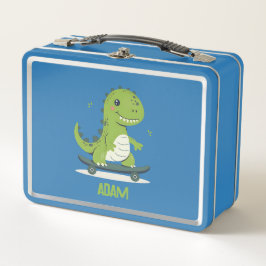 Dinossauro De Skate Divertido Com Nome De Criança