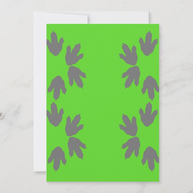 Dinossauro do Parque do Dinossauro Mundial Convite (Verso)