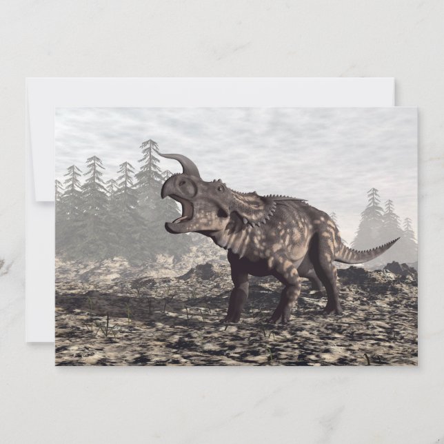 dinossauro Einiossauro - renderização 3D (Frente)