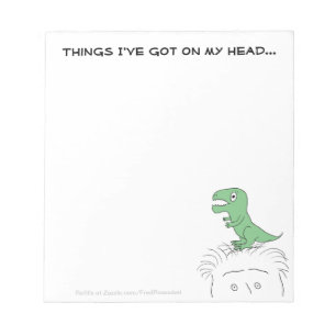 Dinossauro em minha cabeça! Bloco de notas