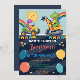 Dinossauro engraçadinho trator de balão Volta para