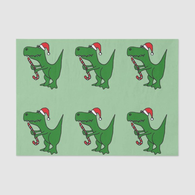 Dinossauro engraçado de T-Rext no lenço de papel (Frente )