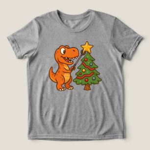Dinossauro fofo com árvore de Natal