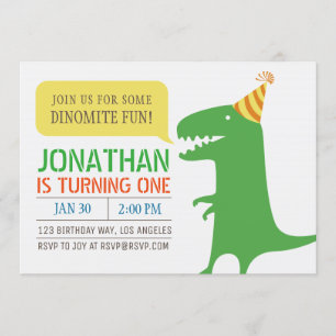 Dinossauro Foi O Primeiro Convite De Aniversário