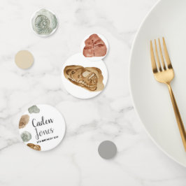 Dinossauro fóssil festa de aniversário confetti