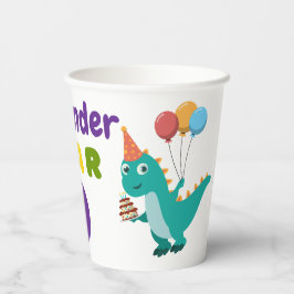 Dinossauro Jogado Três Anos Aniversário