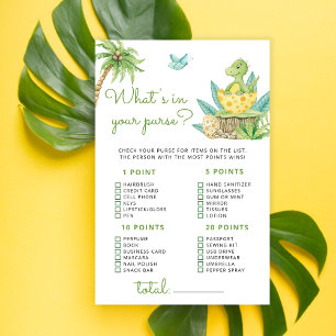 Dinossauro O que há no Jogo do Chá de fraldas da b