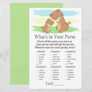 Dinossauro O que há no seu chá de fraldas de jog