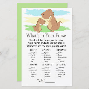 Dinossauro O que há no seu chá de fraldas de jogo