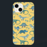 Dinossauro Padrão Amarelo<br><div class="desc">Muitos dinossauros azuis,  Tyrannosaurus rex,  Spinossauro,  Stegossauro,  Diplodocuments e Tricerátops. Eek! Arte original de Nic Squirrell.</div>