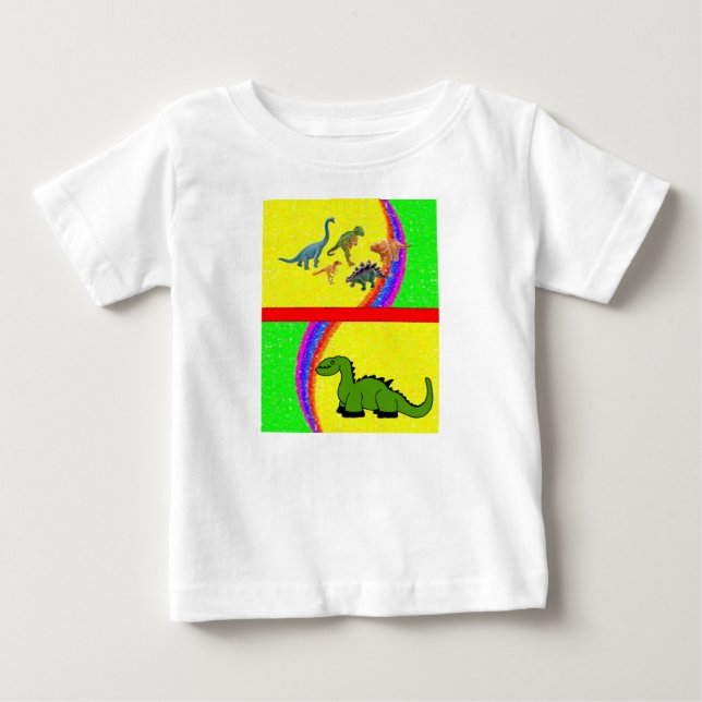 Dinossauro para Camisas de Bebê (Frente)
