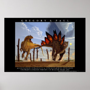 Dinossauro Poster Allosaurus Stegosaurus Greg Paul