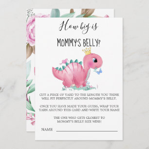 Dinossauro Rosa Princesa, Qual o tamanho da barrig