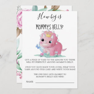 Dinossauro Rosa Princesa, Qual o tamanho da barrig