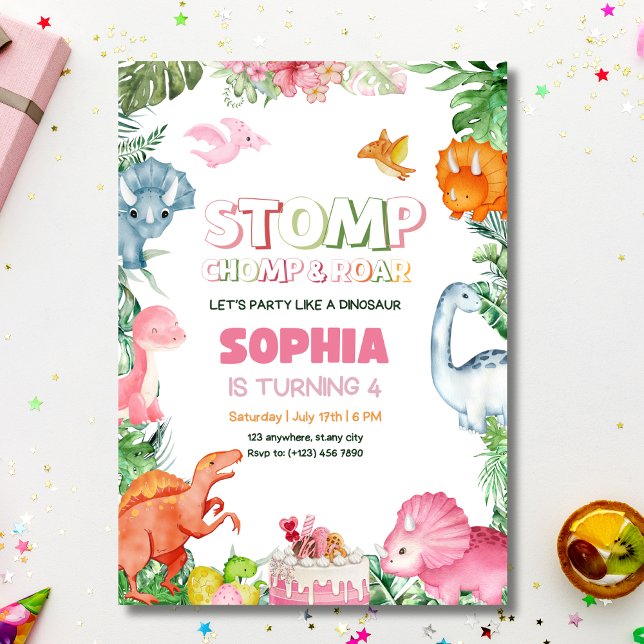 Dinossauro Rosa, Rapariga do Convite de Aniversári (Criador carregado)