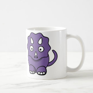 Dinossauro roxo - caneca de café branco