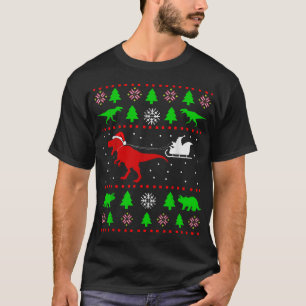 Dinossauro Suéter De Natal Feio Para Crianças Adul