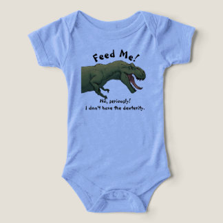 Dinossauro T-Rex Alimenta-Me Uma Roupa De Bebê