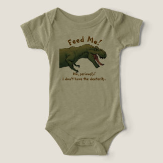Dinossauro T-Rex Alimenta-Me Uma Roupa De Bebê