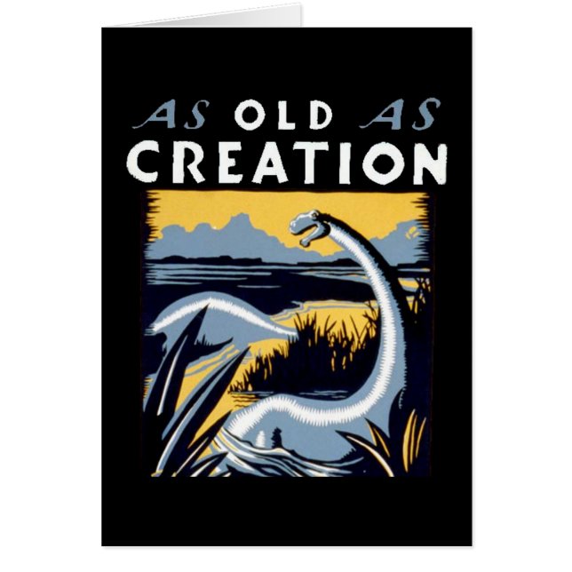 Dinossauro velho que olha o bom cartão (Frente)