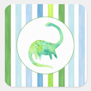 Dinossauro Verde e etiqueta
