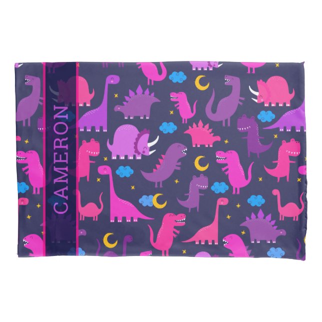 Dinossauros À Noite, Raparigas Roxas, Personalizad (Frente)