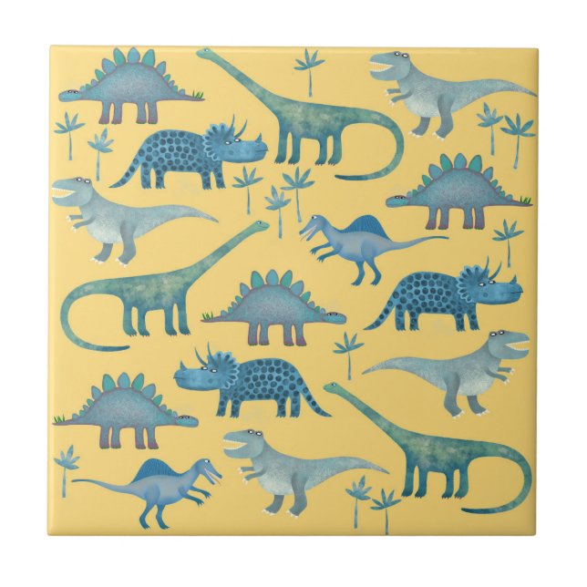 Dinossauros Amarelo e Azul-Cons (Frente)