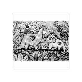 DINOSSAUROS AMIGÁVEIS CARIMBO DE BORRACHA