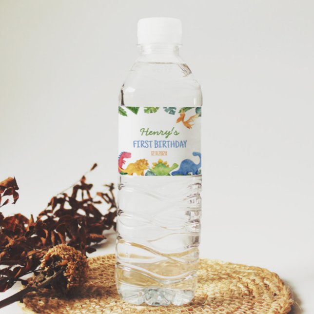 Dinossauros Cachorros Rótulo da Garrafa de Água de (Criador carregado)