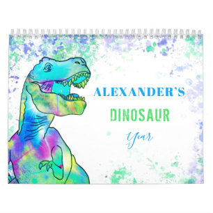 Dinossauros Calendário Infantil Colorido Personali