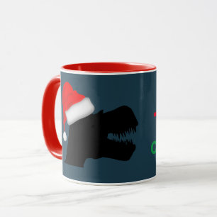 Dinossauros: Caneca De Natal Com Imagem T-Rex
