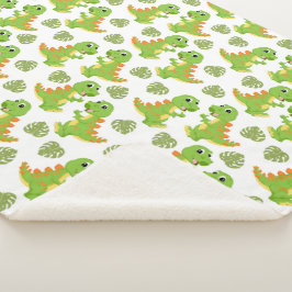 Dinossauros! Cobertor Sherpa