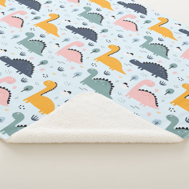 Dinossauros! Cobertor Sherpa