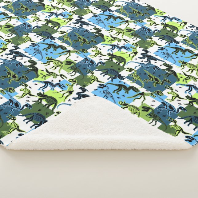 Dinossauros! Cobertor Sherpa (3/4)
