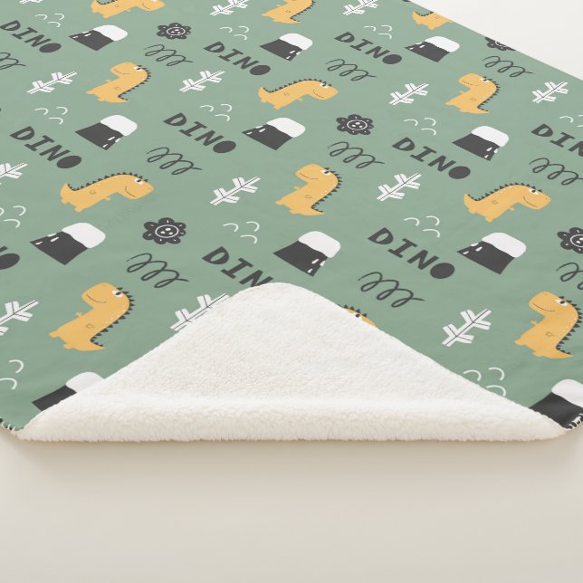 Dinossauros! Cobertor Sherpa (3/4)