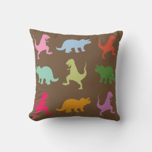 Dinossauros Coloridos Almofada de Lançar
