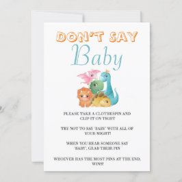 Dinossauros Cons Coloridos Não Digam Cartões