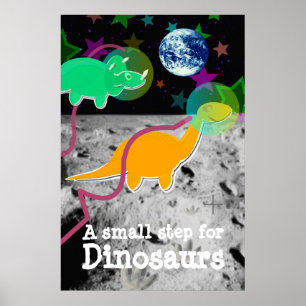 Dinossauros na Poster da Lua