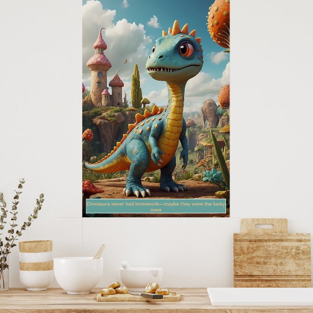Dinossauros no Espaço: Posters de Coleção de Avent (Cozinha)