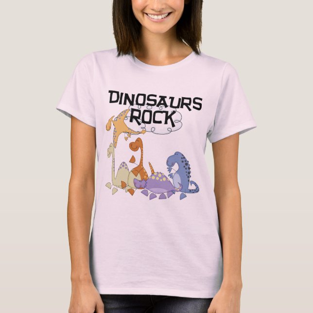 Dinossauros Rock Camiseta e presentes (Frente)