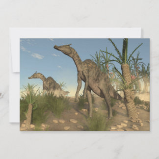 Dinossauros Saurolophus - renderização 3D