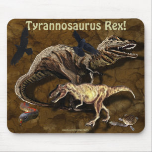 Dinossauros T-Rex e Mousepad da Vida Selvagem