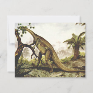 Dinossauros Vintage, Plateossauro Pastando em Árvo