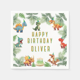 Dinsoaur aniversário, d-rex guardanapos d-água